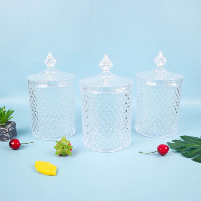 Gambar Toples kue bijian model kristal plastik TUK 1138 golden sunkist - 3PCS dari Dapur DV_NEW undefined Tokopedia