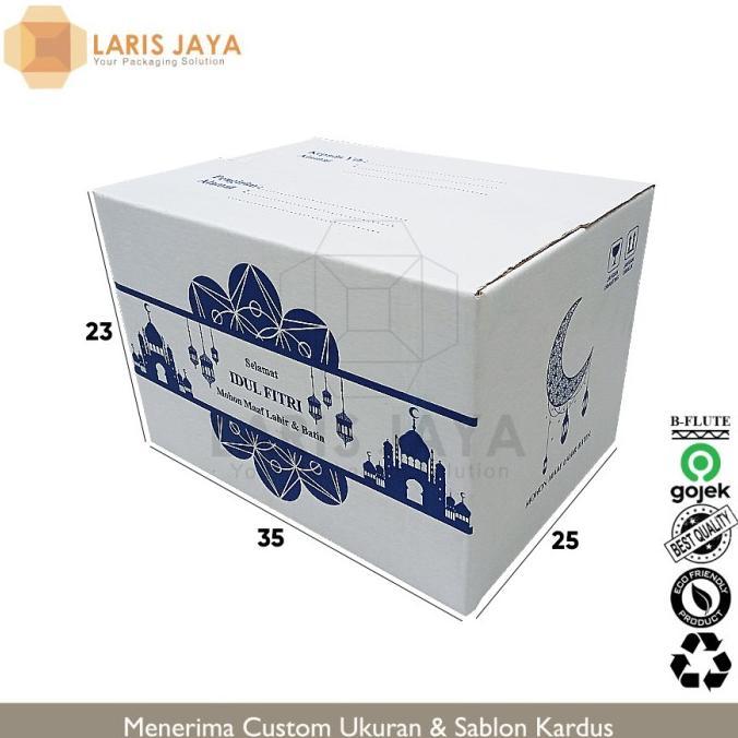 Gambar KARDUS LEBARAN/DUS/HAMPERS/PARCEL/IDUL FITRI/PAKET - PUTIH 35x25x23 CM terlaris dari bella official233 undefined Tokopedia