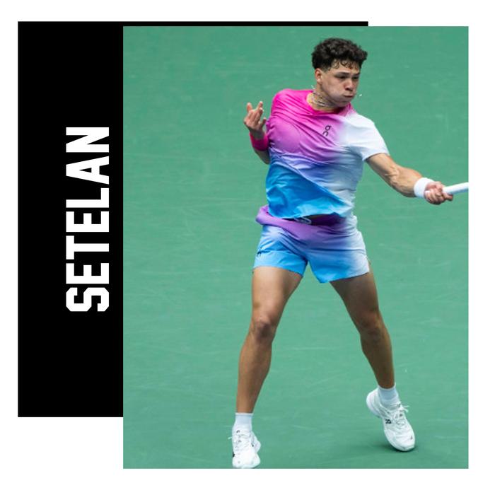 Kaos Tenis Training Jersey Pria Wanita Dewasa Anak Model Ben Shelton ON  Pink Tennis Padel Custom Satuan Padel SETELAN, ANAK