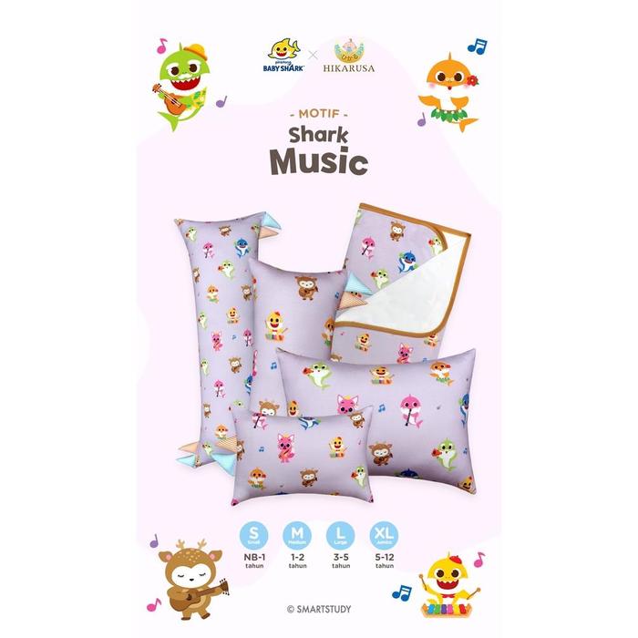 Gambar [BEST QUALITY] HIKARUSA X BABY SHARK PILLOW BANTAL GULING HIKARUSA BAMBOO TENCEL SIZE SML - S - 22cm x 34cm, Shark Head dari Angkasa Raya Official undefined Tokopedia