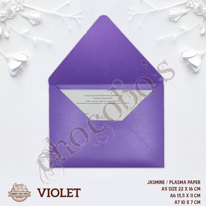 Gambar AMPLOP JASMINE A5 22 X 16CM | AMPLOP UNDANGAN | AMPLOP A5 - 60. VIOLET dari Chocobo's undefined Tokopedia