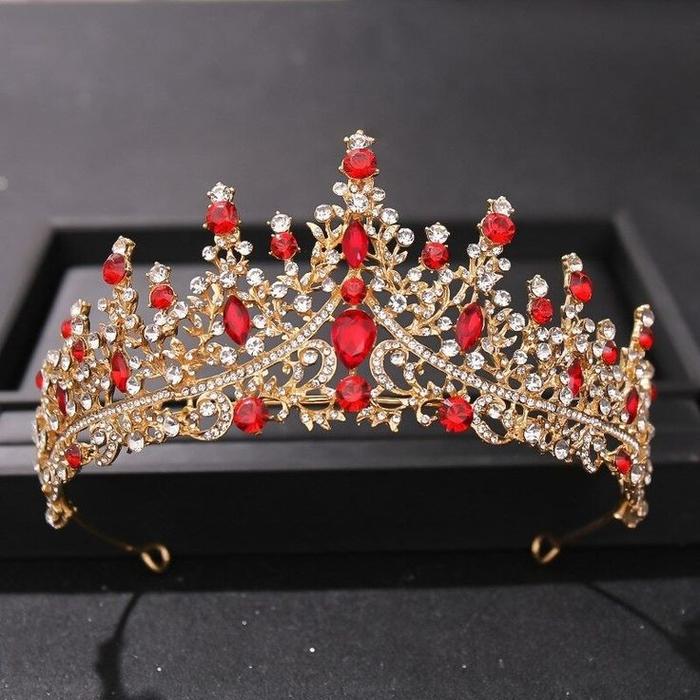 Gambar Downy Crown - Mahkota pernikahan - wedding crown - akaesoris mahkota bridal - Red dari Stella crowns undefined Tokopedia