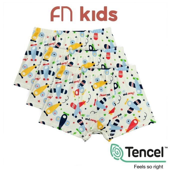 Gambar FN Kids Celana Dalam Boxer Anak Laki-Laki Tencel 3 pcs FKC 3417 - S dari Xibe undefined Tokopedia