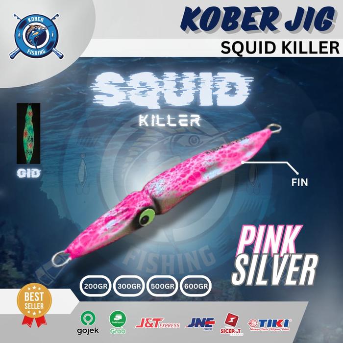 Gambar METAL JIG KOBER JIG SQUID KILLER 600 GRAM - PINK SILVER dari KOBER FISHING STORE_NEW undefined Tokopedia
