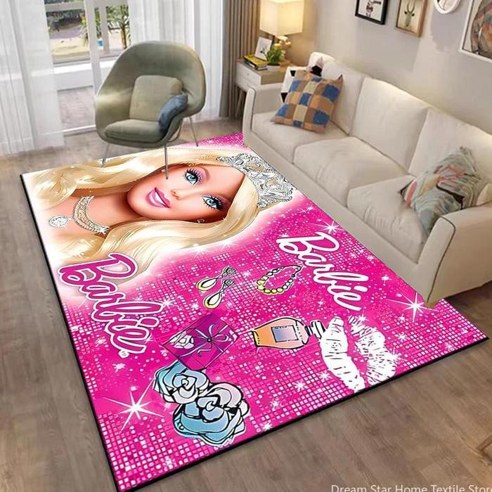 Jual CY004 Miniso Cute Barbie Cartoon Carpet for children,Living