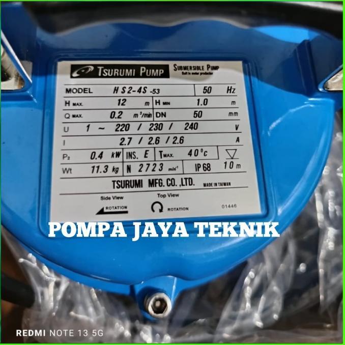 Jual Promo Terlaris POMPA CELUP TSURUMI 4S pompa celup air