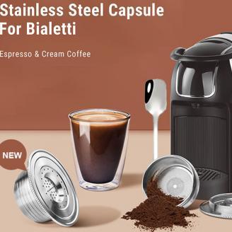 Gambar Icafilas Kapsul Kopi Reusable Coffee Capsule For Bialetti Machine - Cc47 Murah - Silver dari Ambar Pe undefined Tokopedia