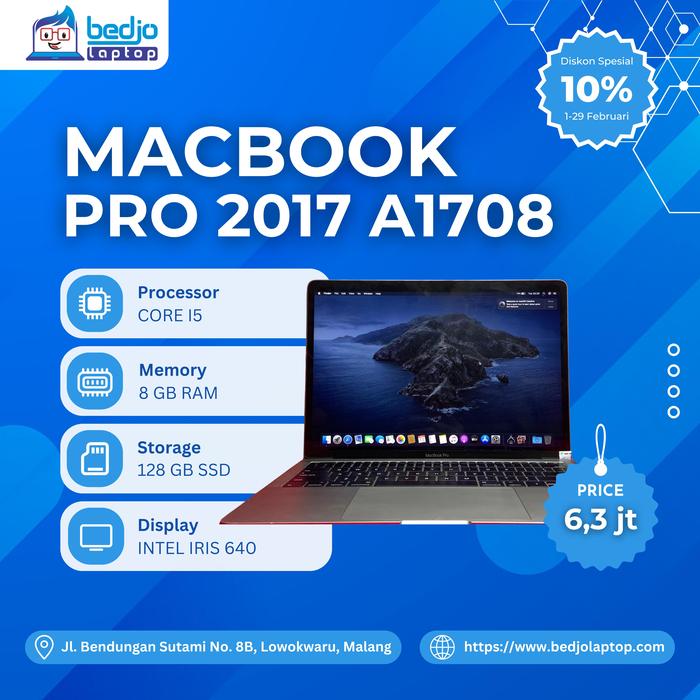 Gambar LAPTOP MACBOOK PRO 2017 A1708 TERMURAH! KOTA MALANG 085-851-8888-26 dari BEDJO LAPTOP undefined Tokopedia