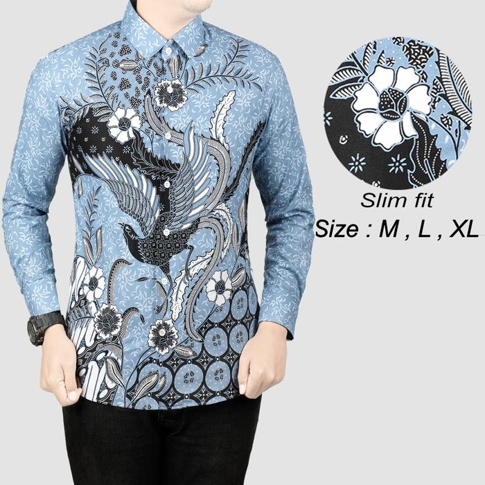 Gambar GROSIR BATIK SOLO / BAJU KEMEJA BATIK PRIA SLIM FIT LENGAN PANJANG - Motif #1, XL dari New Trendy_NEW undefined Tokopedia