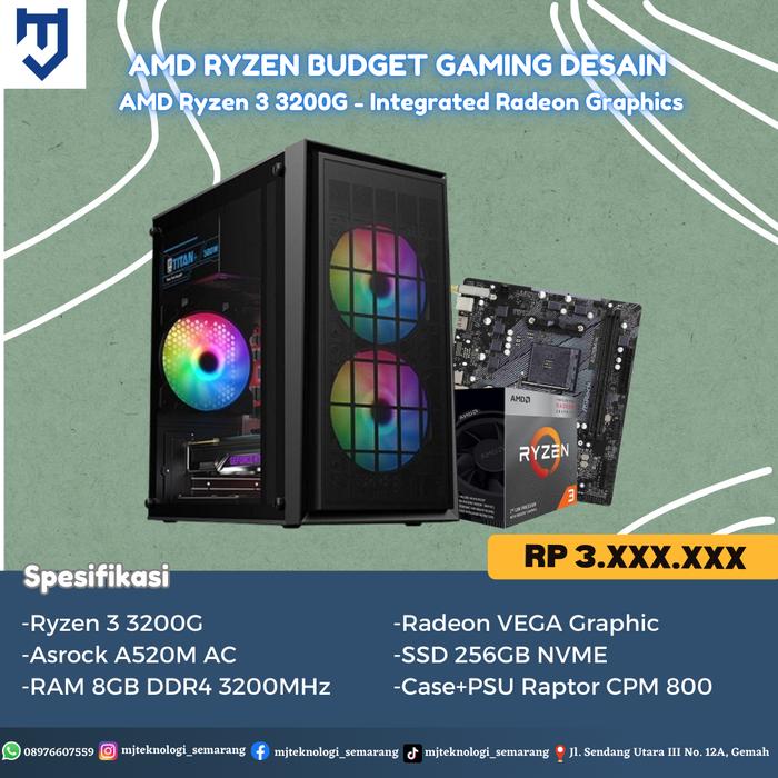 Gpu Radeon Vega Graphics Vega Graphics Cpu Amd Ryzen 3200g Onboard