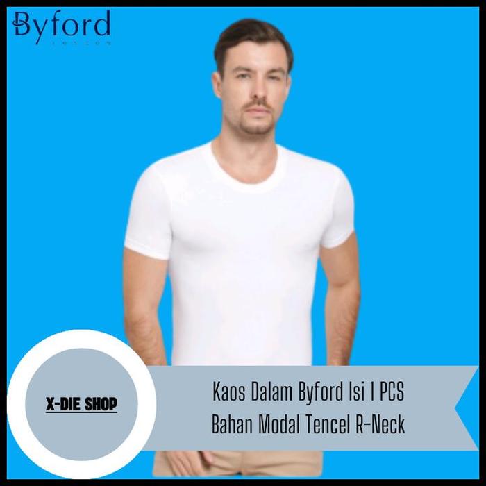 Gambar Promo Kaos Dalam Byford Isi 1 Pcs Bahan Modal Tencel Super Soft Hitam Putih - Putih, S dari tokomu71 undefined Tokopedia