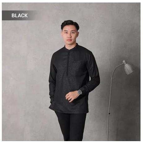 Gambar Premium Kemeja Koko Pria Dewasa Lengan Panjang Ziyad - BLACK, M dari MOSLEM BLESS undefined Tokopedia