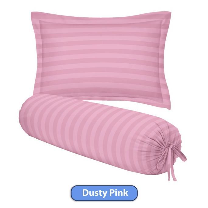 Gambar Midori - Sarung Bantal dan Guling Microtencel Motif Salur Tencel Tensel Premium - Dusty Pink, SarbangulPigura dari Kelisha Store undefined Tokopedia