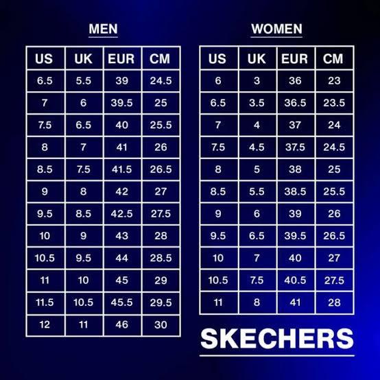 Chart Mens Size 10 Skechers Conversion Skechers Men Size Chart