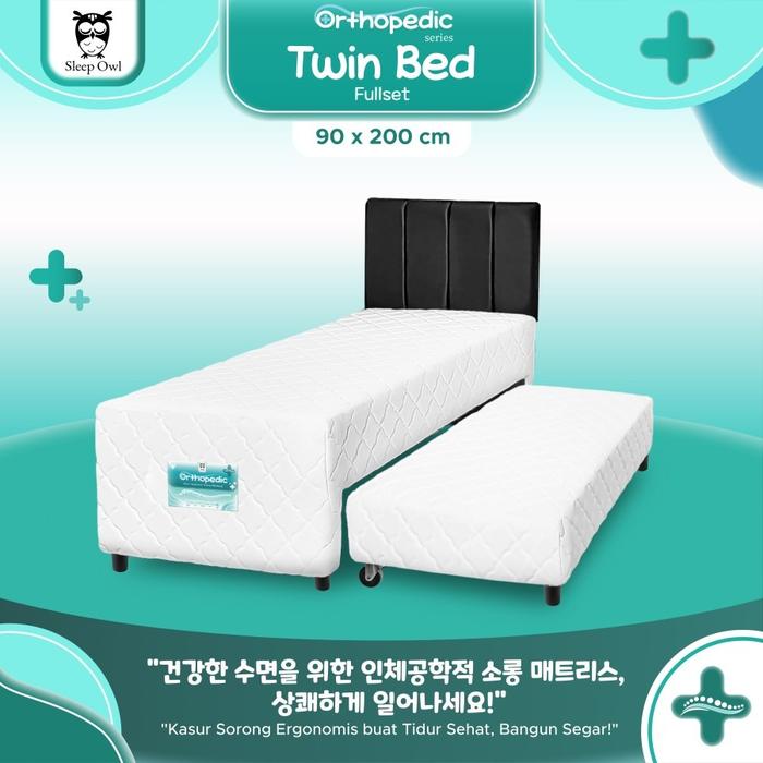 Gambar SLEEP OWL SPRINGBED 2in1 Orthopedic Rebonded 90 x 200 | Kasur Sorong Anak 2 IN 1 - KELENGKAPAN A dari Sleep Owl Springbed undefined Tokopedia