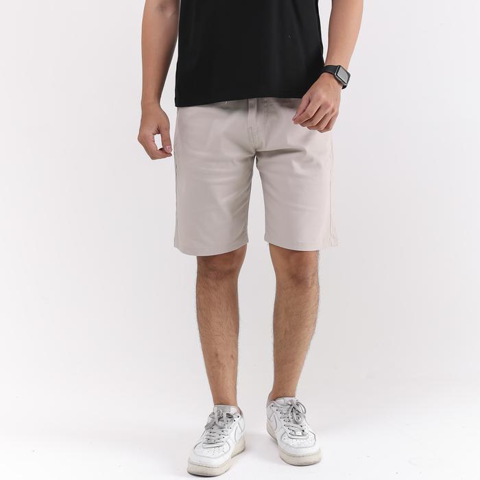 Gambar Stylelaki - Celana Chinos Pendek Pria Slim Fit Strech Army Nyaman dan Lembut - Cream, L (32-33) dari STYLELAKI undefined Tokopedia