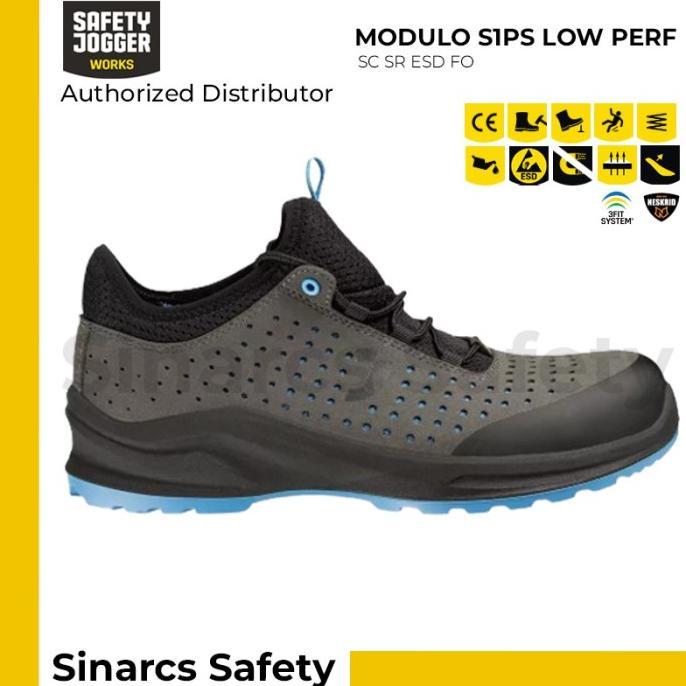 Gambar Sepatu Safety Jogger Modulo S1Ps Low Perf - Grey/ Abu-Abu - Size 40 dari CV Clifton undefined Tokopedia