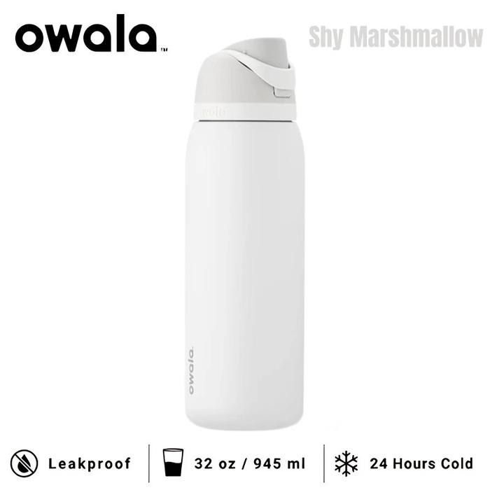 Gambar Owala FreeSip 24-Ounce /32-Ounce Insulated Stainless-Steel Water Bottle with Locking - Shy Marshmallow, 40OZ(1185ml) dari Maruila Shop undefined Tokopedia