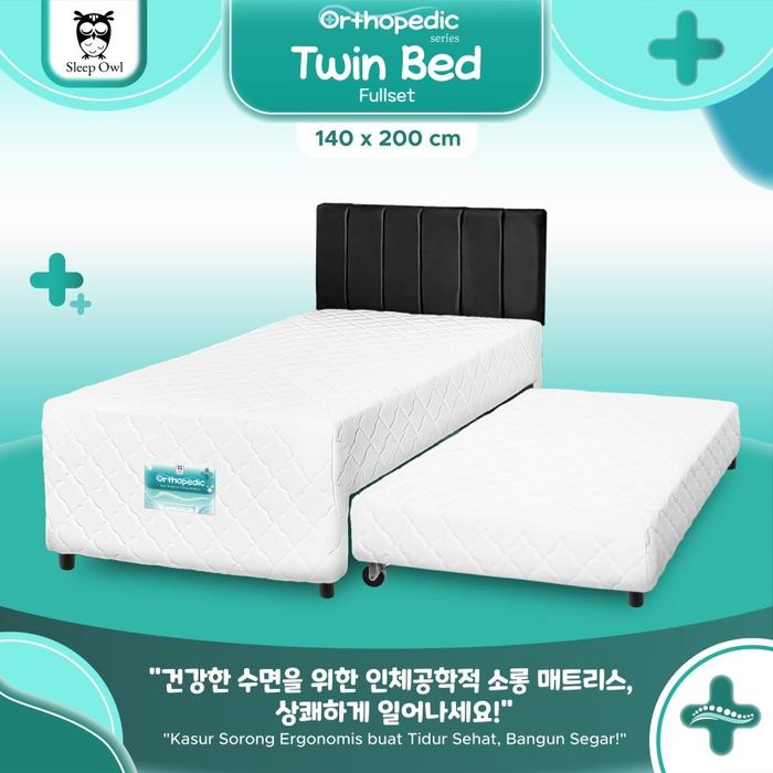Gambar SLEEP OWL SPRINGBED 2in1 Orthopedic Rebonded 140 x 200 | Kasur Sorong Anak 2 IN 1 - KELENGKAPAN A dari Sleep Owl Springbed undefined Tokopedia