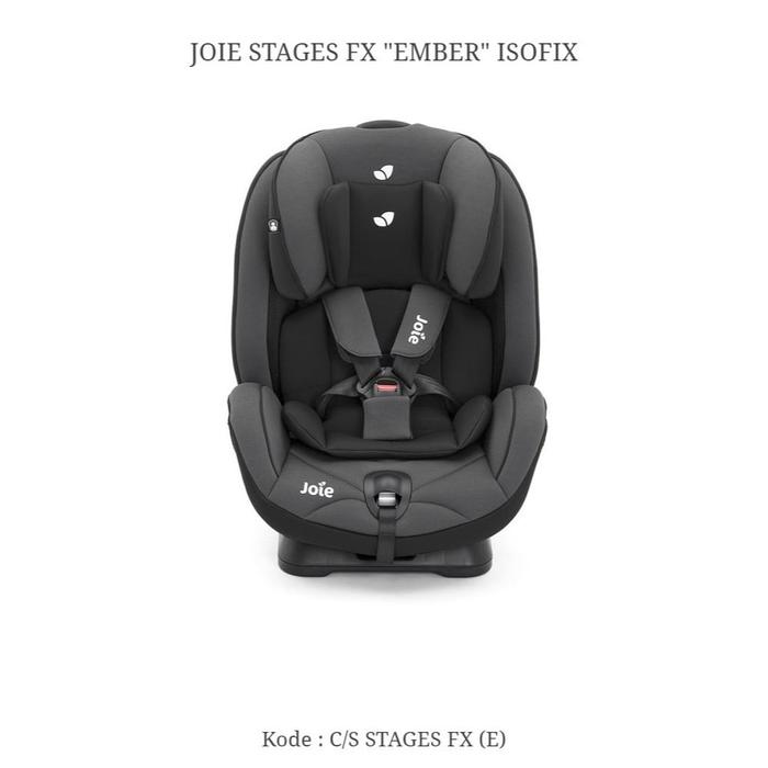 Jual [DISC] CAR SEAT JOIE STAGES FX SLATE DAN EMBER WITH ISOFIX