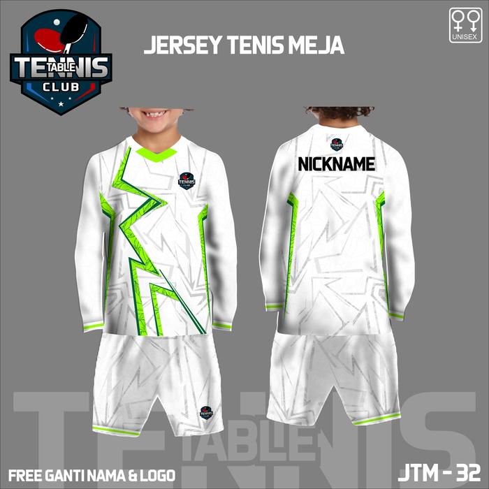 Gambar Setelan Jersey pingpong Baju olahraga tenis meja anak kaos table tennis lengan panjang - Putih, 0 dari ListonsCloth undefined Tokopedia