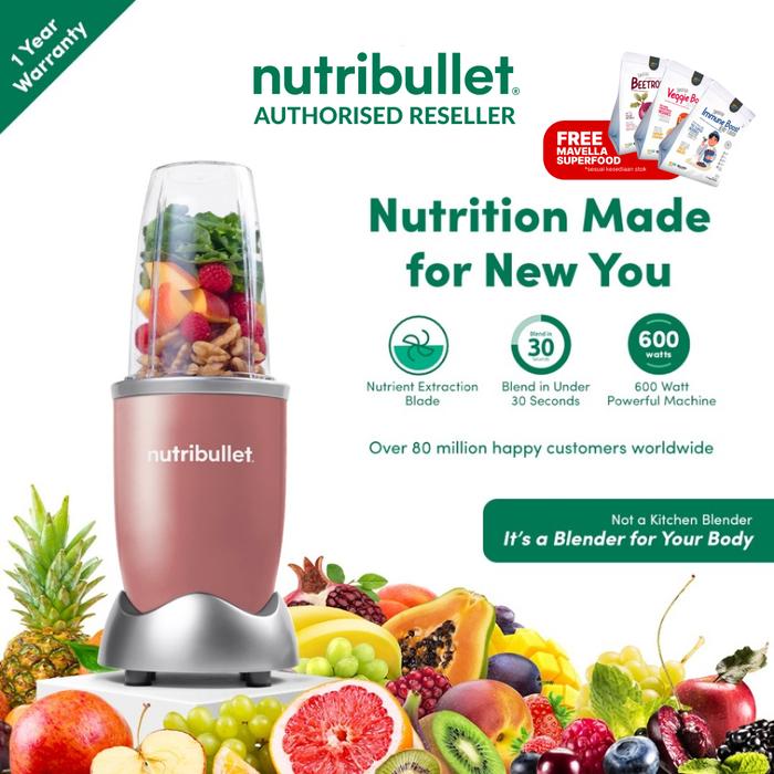 Gambar Blender Nutribullet 600W 8PC - Rose Gold dari Mrsorganicbandung undefined Tokopedia