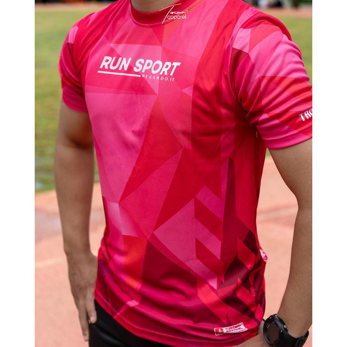 Gambar kaos running dryfit full printing jersey olahraga lari kerah v-neck - L dari turcoman apparel undefined Tokopedia