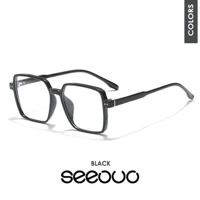 Gambar Seeouo Kacamata Antiradiasi Blueray Model Kotak Besar Stylish Fashionable Frame TR90 Kokoh Wanita Pria Bisa Ganti Lensa Minus 5191 - BLACK, BLUERAY NORMAL dari Seeouo undefined Tokopedia