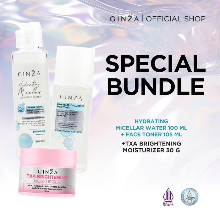 Gambar Tranexamic Glow Set | Ginza  TXA- 3X Tranexamic Acid X Ginza Micellar Water 100ml X Ginza Face Toner 105ml - GLOW SET HYDRAT dari Ginza Beauty undefined Tokopedia