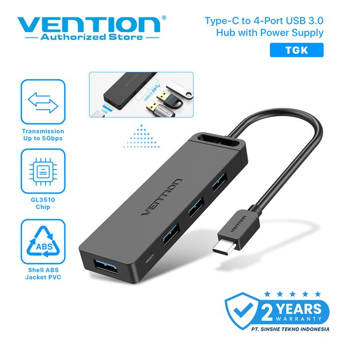 Gambar Vention Usb Hub Type C 3.1 USB 3.0 2.0 Multi Usb Micro Power Supply - TGK, 0.15m dari Vention Authorized Store undefined Tokopedia