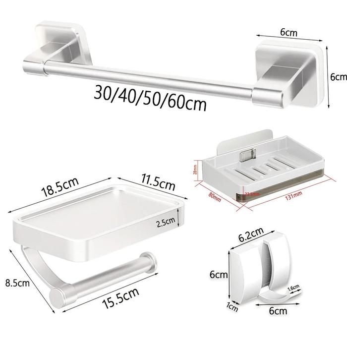 Jual New Luxury Bathroom Hardware Set Adhesive Bathroom