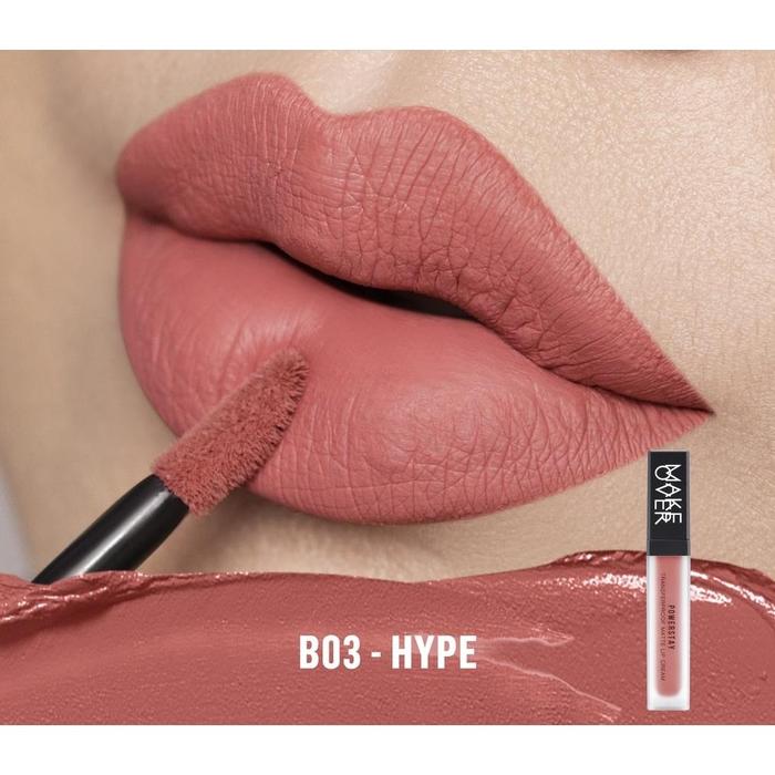 Gambar PROMO MURAH MAKE OVER POWERSTAY TRANSFERPROOF MATTE LIP CREAM - LIPSTICK BEST SELLER TAHAN HINGGA 14 JAM MAKEOVER - B03 HYPE dari Blossomme Store undefined Tokopedia