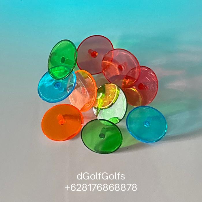 Gambar Marker Bola Golf (Golf Ball Marker) Mixed Color (10pcs) - Transparent24mm dari dGolfGolfs undefined Tokopedia