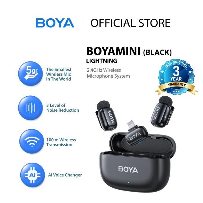 Gambar Terlaris Boya Mini Mikrofon Klip Nirkabel 2.4Ghz Ultra-Mini Wireless Microphone Dengan Fitur Ai Pengubah Suara Port Lightning & Usb Tipe C Kompatibel Dengan Ponsel Pintar Siaran Langsung Vlog - Black (IOS) dari JuliaeShop03 undefined Tokopedia