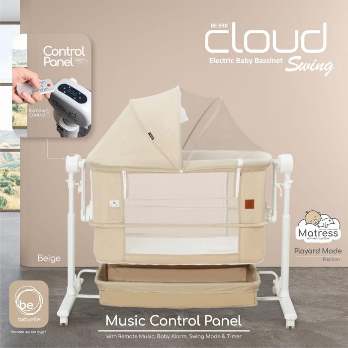 Gambar Babyelle Cloud Swing Baby Bed 3in1 BE 930 - Beige dari Babyelle Indonesia undefined Tokopedia