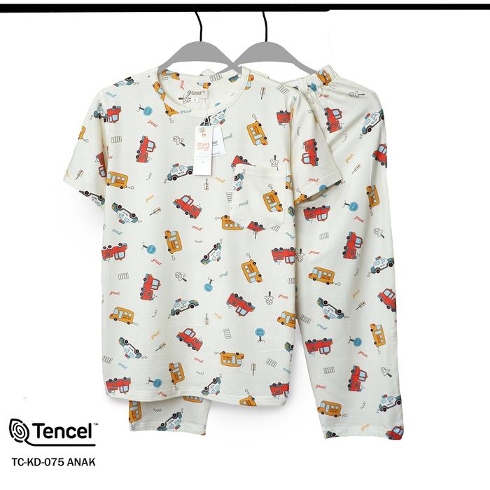 Gambar GREET NIGHT WEAR - PIYAMA PENDEK PANJANG TENCEL ANAK MIX (TC-KD) PP (4) - TC-KD-075, SIZE 14 dari greetnightwear undefined Tokopedia