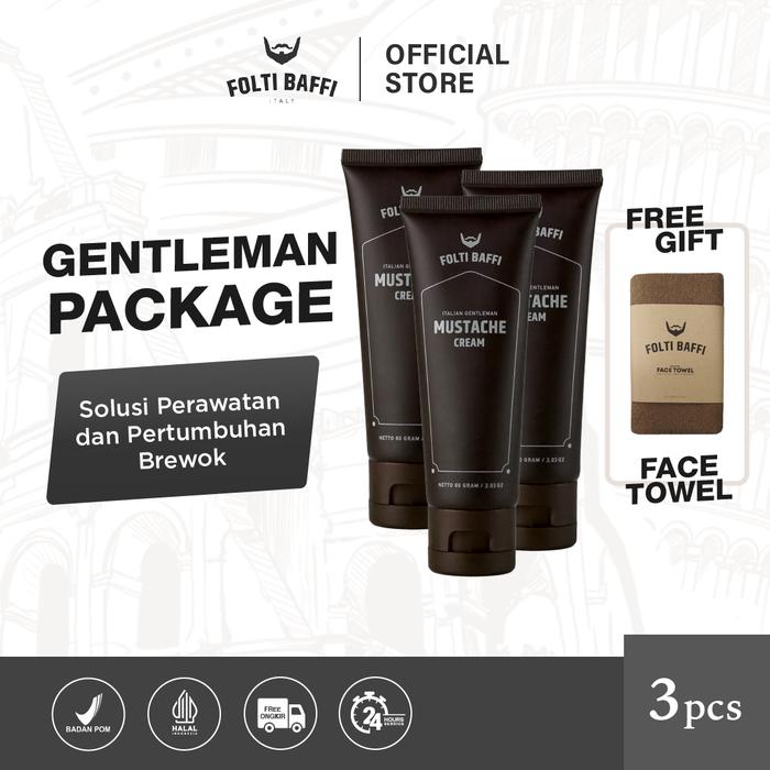 Gambar Penumbuh Brewok Lebat Pria Folti Baffi Mustache Cream Paket 3 Tube dari Folti Baffi Official undefined Tokopedia