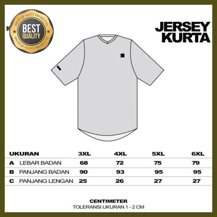 Gambar jersey kurta kabiro hitam - baju kaos jersey lengan pendek big size pria jumbo hingga 6xl, dry fit high quality - Hitam, 4XL dari Shulha Mall undefined Tokopedia