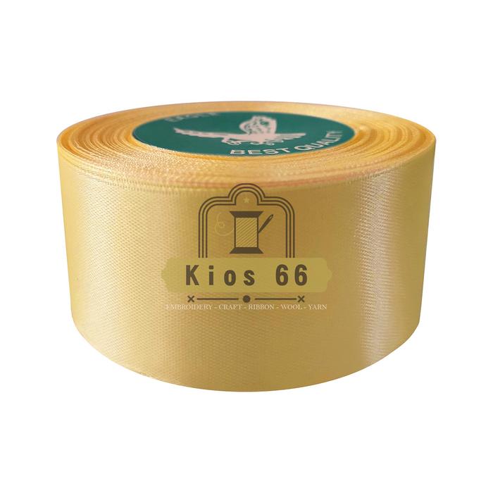 Gambar pita satin 4 cm roll lebar 1.5" pita kain pita hampers part 2 - Kuning Muda dari Kios-66 undefined Tokopedia