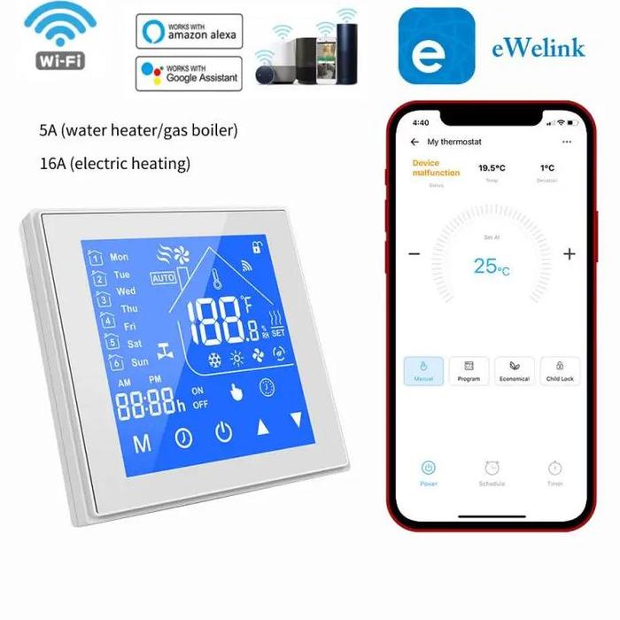 Jual Ewelink WiFi Smart Thermostat For Electric Floor Heating Gas