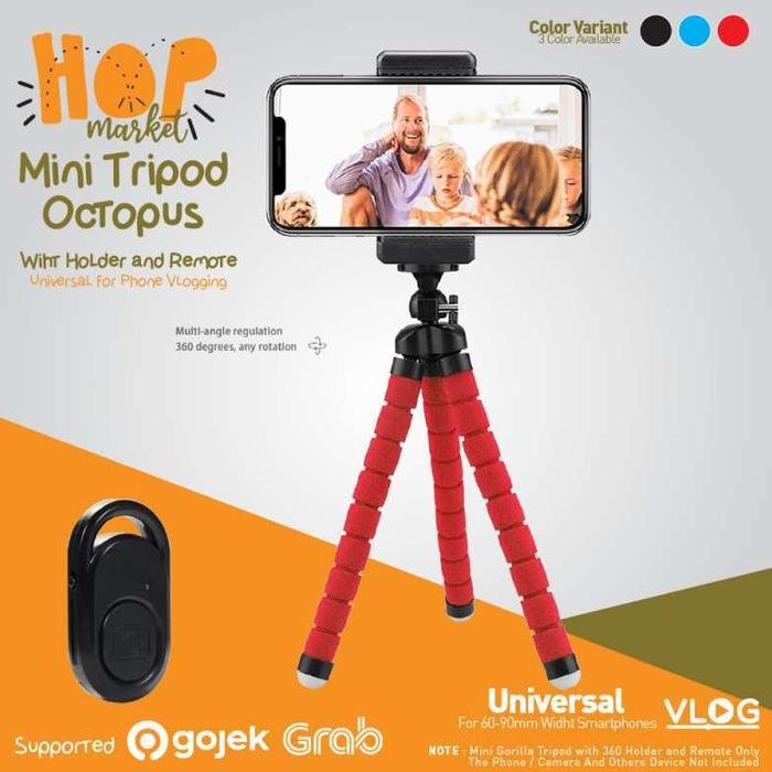 Jual Set Tripod Handphone 3in1 Spider Sponge Octopus with Holder