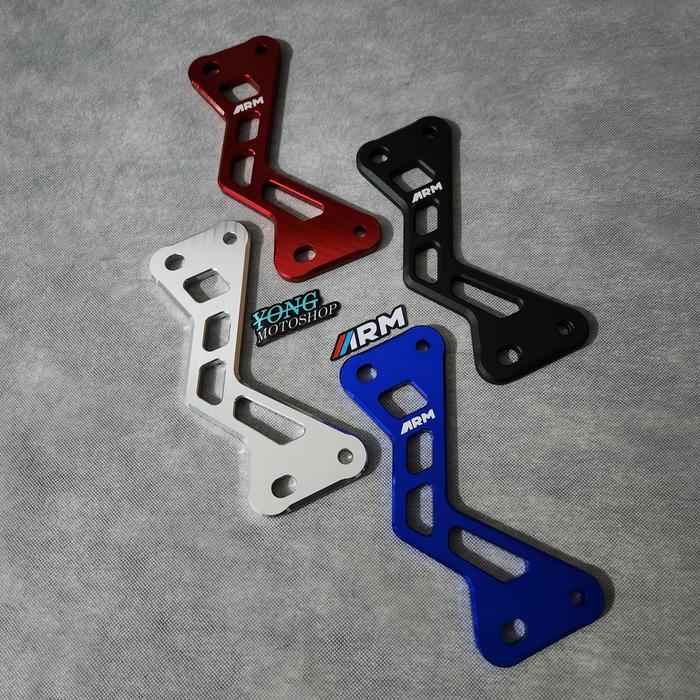 Gambar BRACKET KNALPOT MIO Racing & Standar ARM ARUMI FULL CNC - Standar, Merah dari YongMotoshop undefined Tokopedia