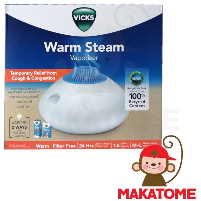 Gambar VICKS WarmSteam Vaporizer 1 Gallon warm steam pediatric diffuser - 1.5Gallon 24jam dari Makatome Shop undefined Tokopedia