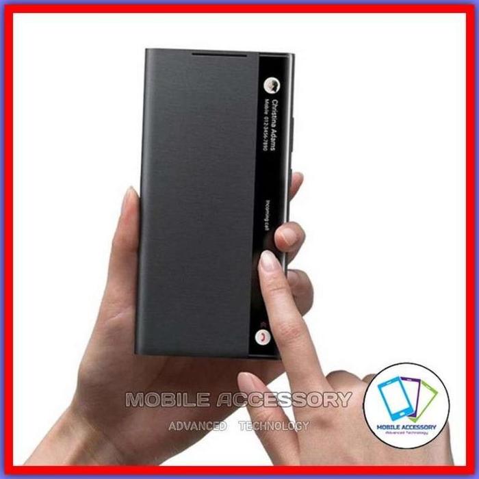 Jual Flip Case Samsung Note 20 Ultra Flip Clear View Luxury Case