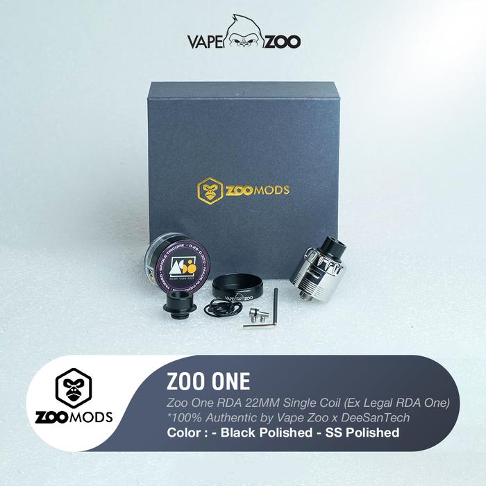 Jual ZOOmods ZooONE 22mm Single Coil RDA - SS Polished - Jakarta 