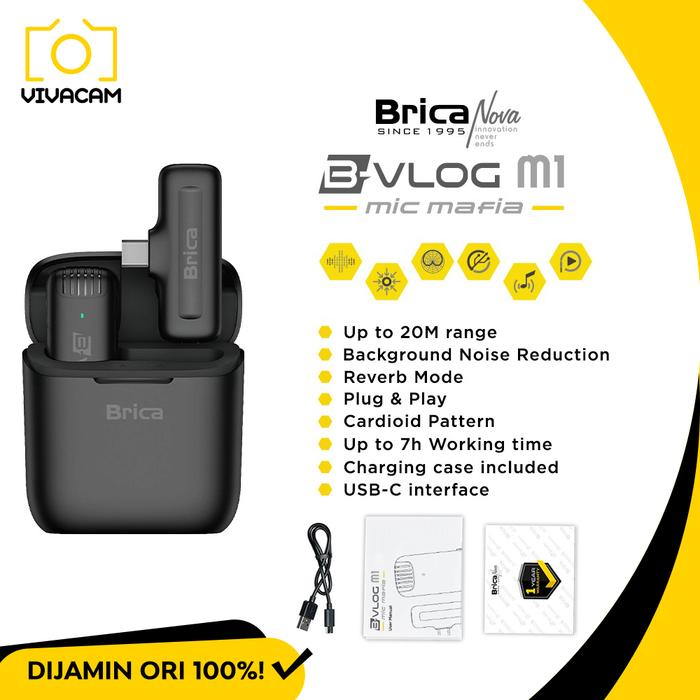 Promo Brica B-VLOG M1s Wireless Microphone Clip On Mic Vlog