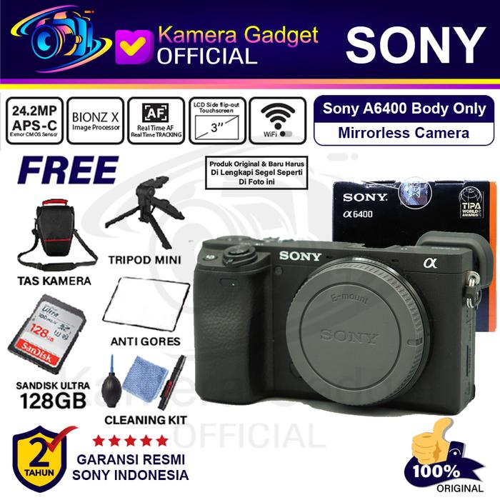 Gambar Sony Alpha A6400 + Sony E PZ 18-105mm F4 G OSS Lens Mirrorless - BODY ONLY, PAKET 64GB dari Kamera Gadget Official undefined Tokopedia