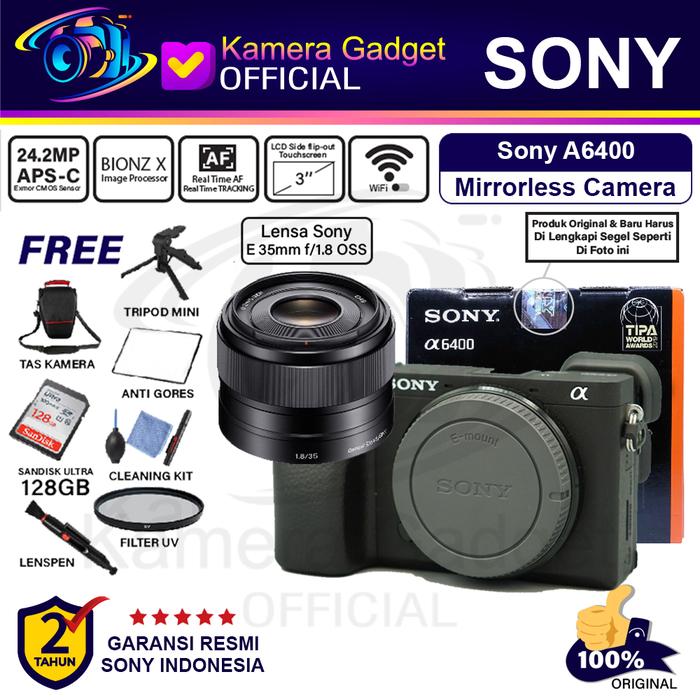 Promo Sony Alpha A6400 Lensa E 35MM OSS Lens Mirrorless