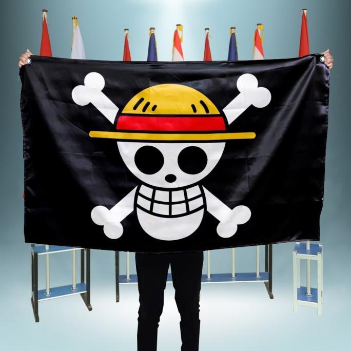 Gambar Terbaru Bendera One Piece Mugiwara Luffy Wall Decor Poster Kain Pajangan Dinding Bahan Satin Peles Ukuran Kecil-Besar - 36x54cm kecil dari Shamisen undefined Tokopedia
