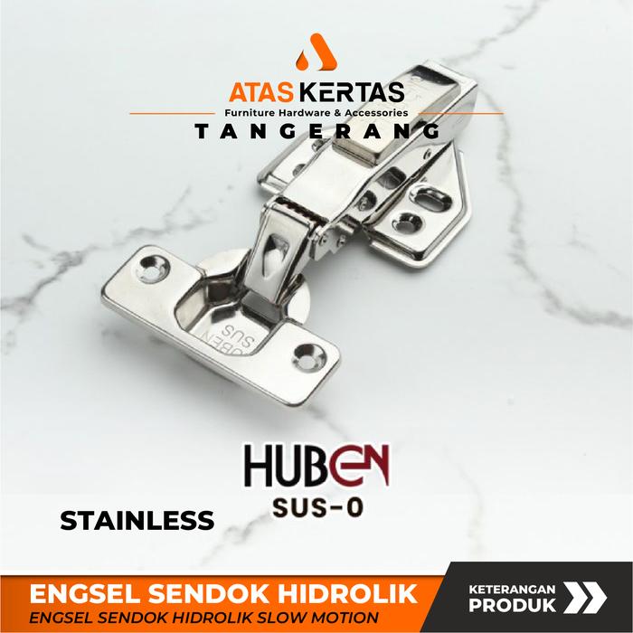 Gambar SUS | HUBEN | ENGSEL SENDOK | SLOW MOTION | STAINLESS STEEL | ENGSEL PINTU KABINET KITCHEN SET - LURUS dari ATAS KERTAS TANGERANG undefined Tokopedia